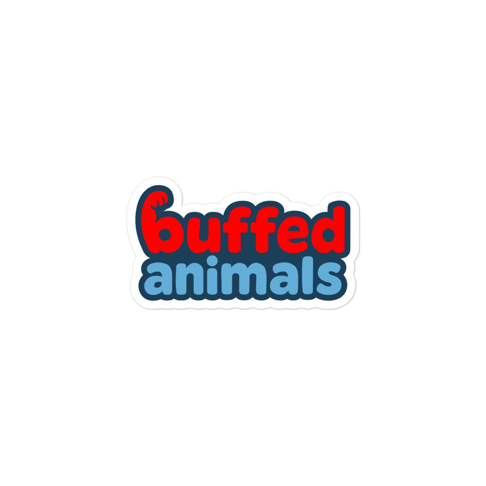 Buffed Animals Logo Stickers, image size:1000x1000