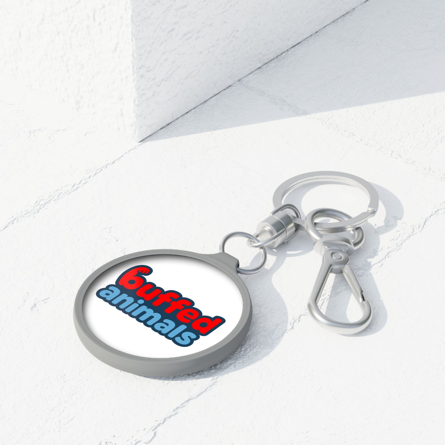 Buffed Animals logo keychain