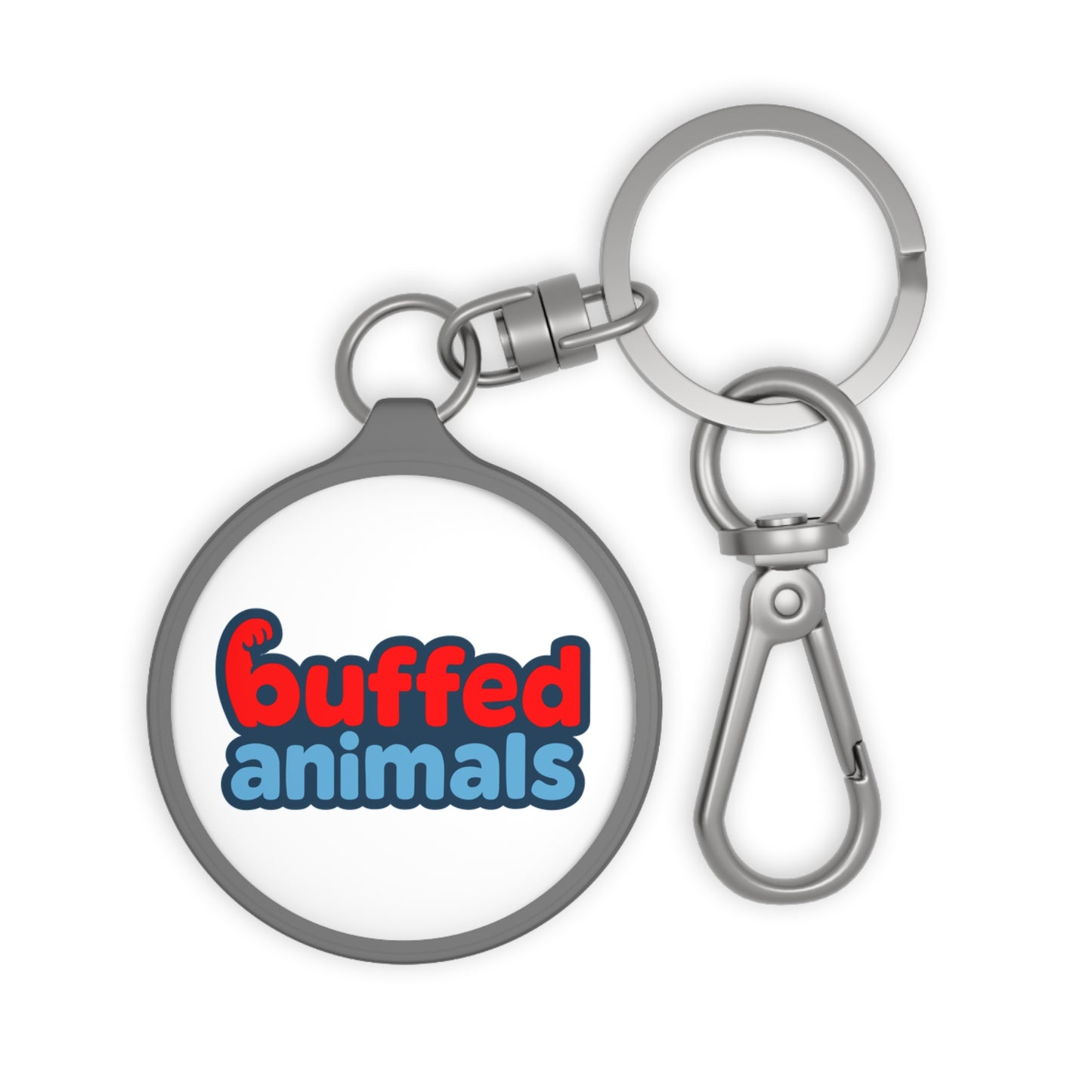 Buffed Animals logo keychain